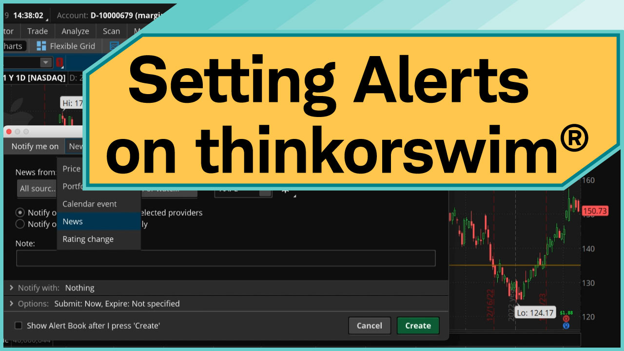 Setting Alerts on thinkorswim preview