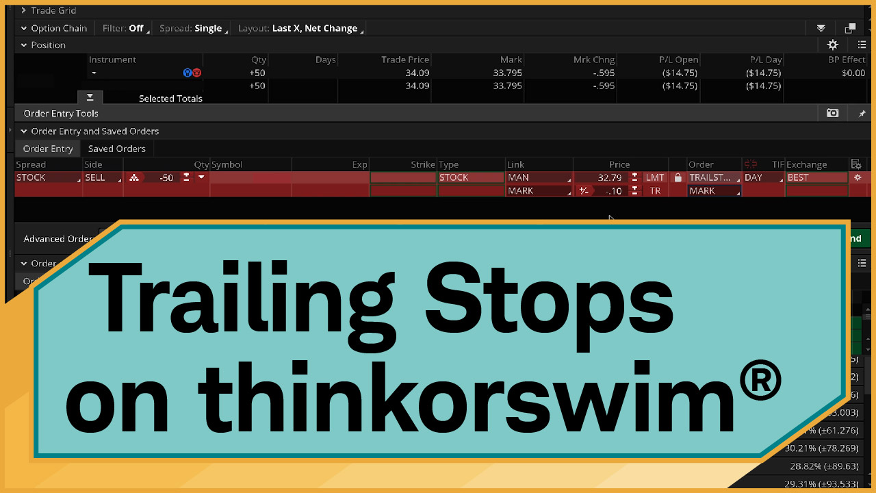 Trailing Stops on thinkorswim preview
