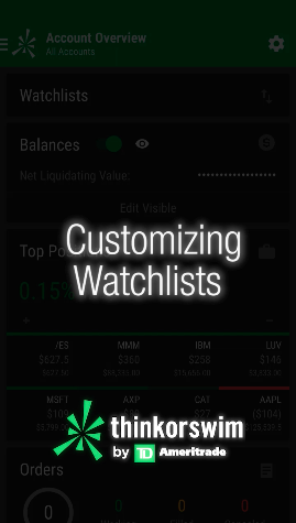 Android - Customizing Watchlists preview