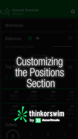 Android - Customizing the Positions Section preview