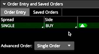 Single Option Order Entry preview
