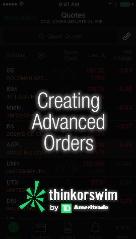 iPhone - Creating Advanced Orders preview