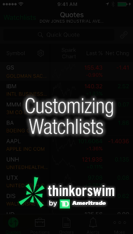 iPhone - Customizing Watchlists preview
