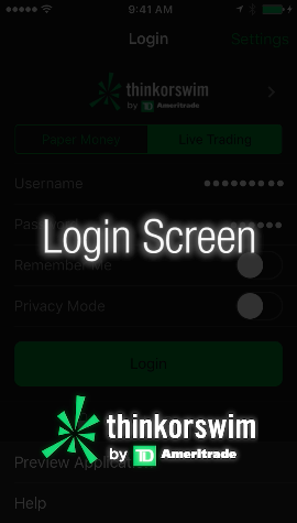 iPhone - Login Screen preview